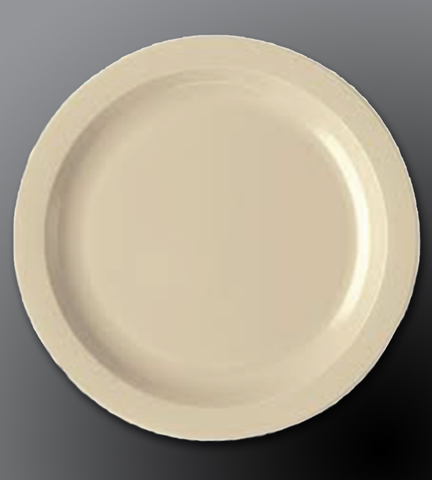 Narrow Rim Ceramic Dinnerware Dover White Plate 10.25" Dia.